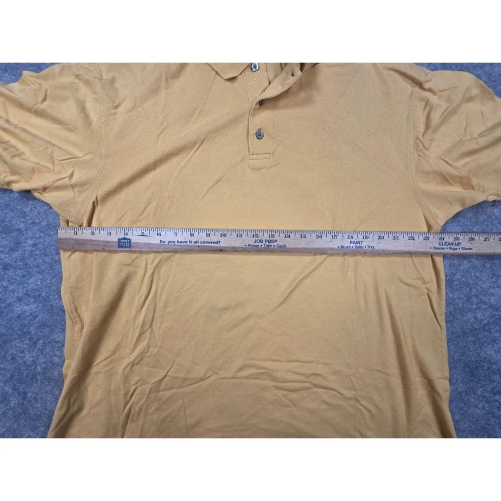 Ping Collection Mens Large Yellow Double Mercerized Cotton Short Sleeve Polo